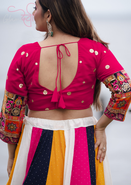 Pink Full Sleeve Embroidered Blouse for Women – Festive & Wedding Wear | Glam Devi