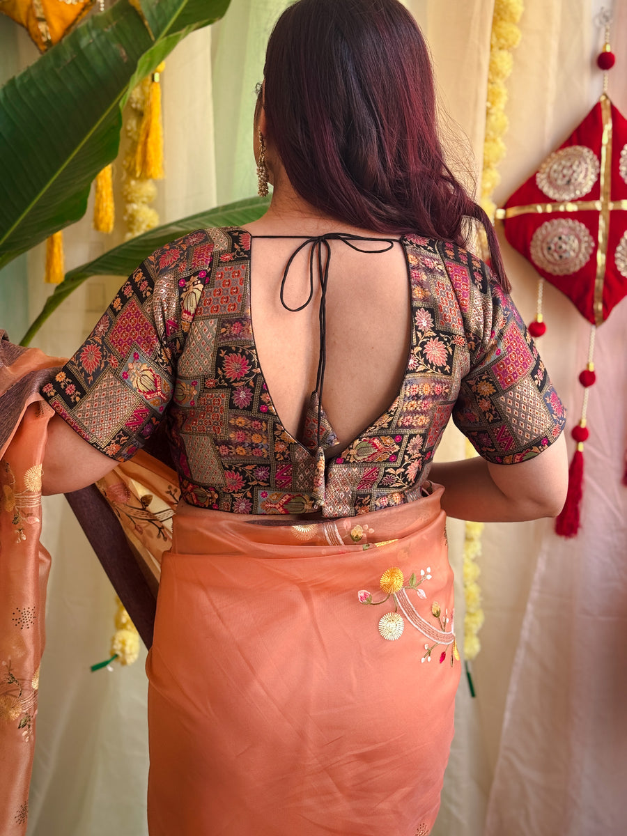 Black Banarasi Blouse – Timeless Traditional Wear for Sarees
